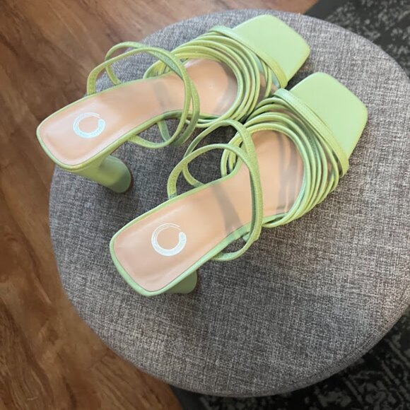 Green Strappy Heels - Picture 3 of 7